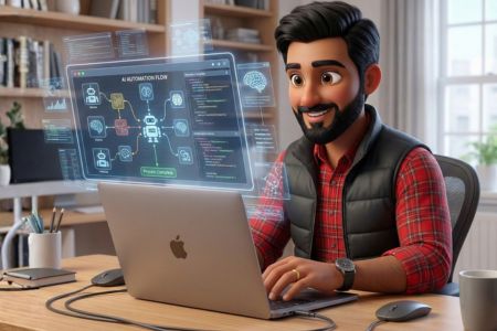 Illustration of Daniel, Co-founder and Automation Strategy Lead at Axel SEO Digital Solutions, expert in business processes, customer service automation, and operational optimization for local businesses.