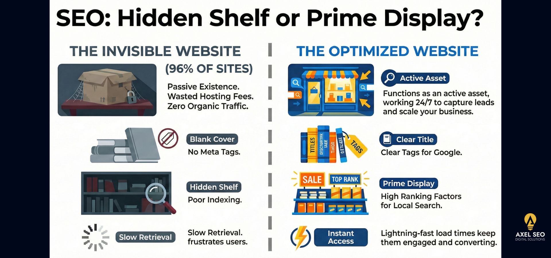 Local SEO website layout optimized for Google Search, Maps and local business lead generation